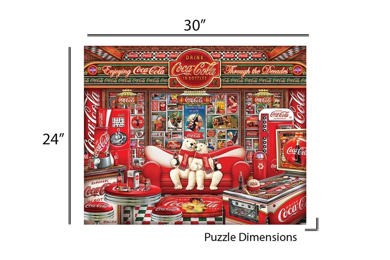 Springbok's 1000 Piece Jigsaw Puzzle Coca Cola Decades - Made in USA - Image 4